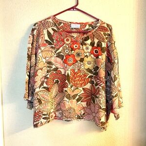 Pierre Louis Mascia Floral Print Relaxed Women's Top - Silk